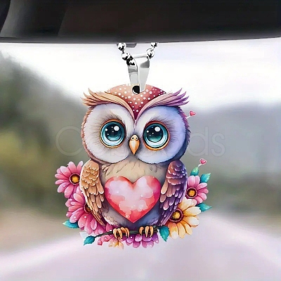 Owl Acrylic Pendant Decorations PW-WG63691-01-1