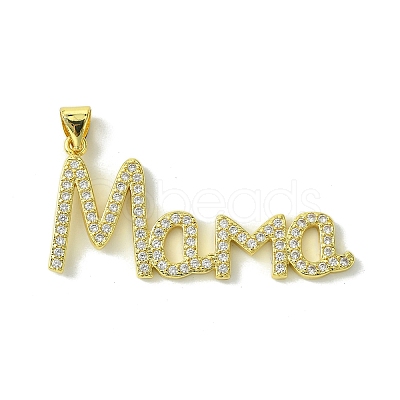 Mother's Day Real 18K Gold Plated Brass Micro Pave Cubic Zirconia Pendants KK-H472-06B-G01-1