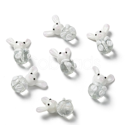 Handmade Bunny Lampwork Beads LAMP-P051-J01-1