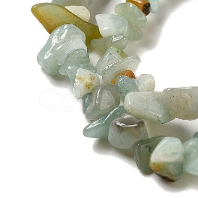 Natural Flower Amazonite Chips Beads Strands G-M205-12-01-1