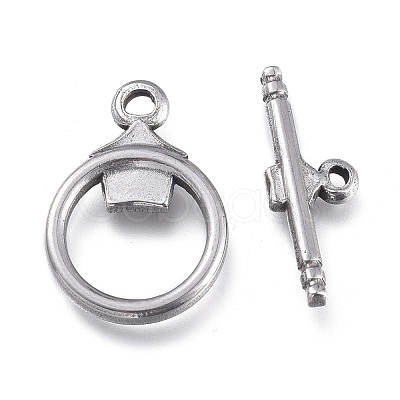 Non-Tarnish 304 Stainless Steel Toggle Clasps STAS-M278-02P-1