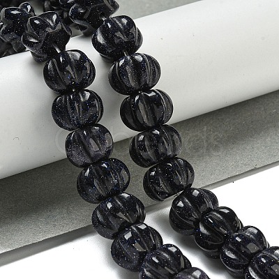 Synthetic Blue Goldstone Beads Strands G-G142-A10-01-1