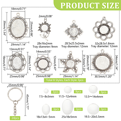 PandaHall Elite DIY Keychain Making Kit DIY-PH0021-38-1