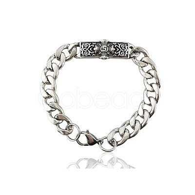 Stainless Steel Chain Bracelet PW-WG42FB0-01-1