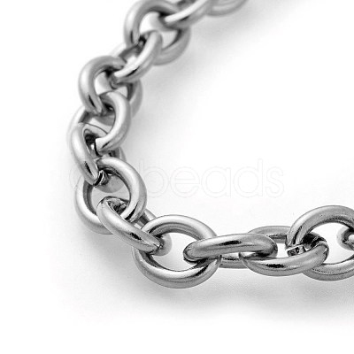 Tarnish Resistant 304 Stainless Steel Cable Chain Bracelets BJEW-G618-04P-1