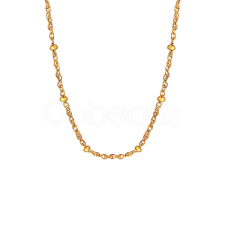 Stainless Steel Chain Satellite Chain Necklaces PW-WG9E049-02-1