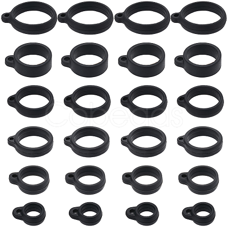 Gorgecraft 60Pcs 6 Styles Silicone Pendant SIL-GF0001-47-1