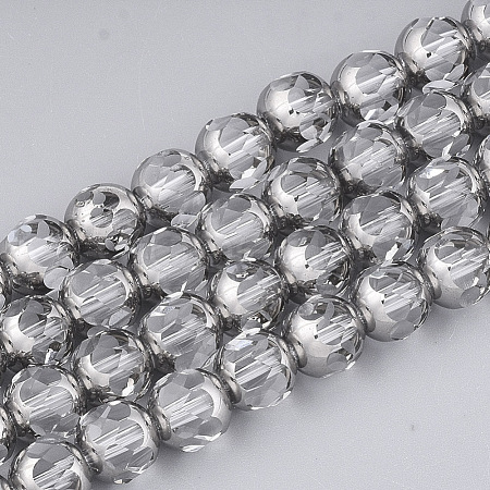 Electroplate Glass Beads Strands EGLA-T019-02I-1