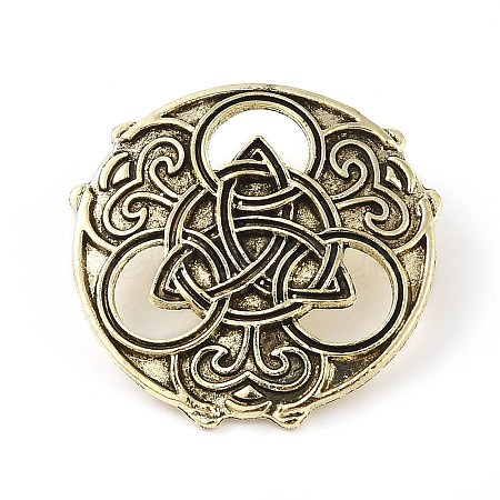 Tibetan Style Alloy Brooches JEWB-O016-01AB-1