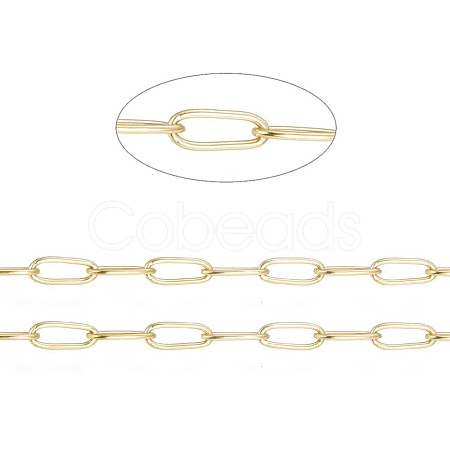 Ion Plating(IP) 304 Stainless Steel Paperclip Chains CHS-F010-01B-G-1
