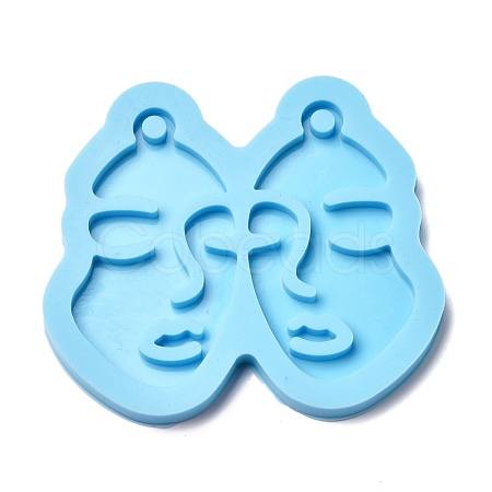 Abstract Face Silicone Molds DIY-F056-01B-01B-1