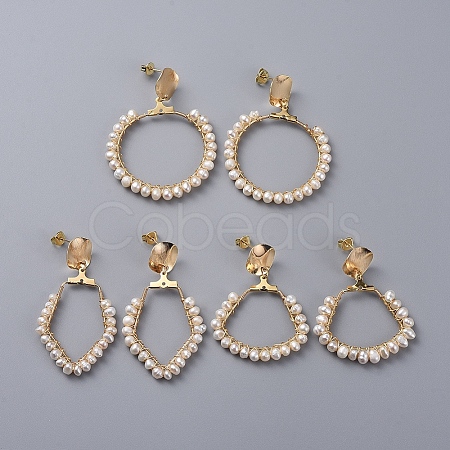 Dangle Stud Earrings EJEW-JE03987-1