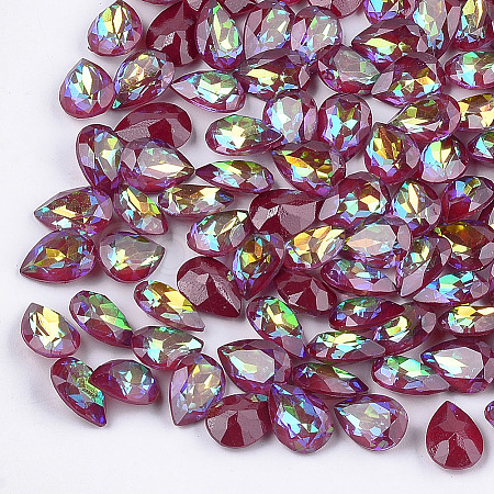 Pointed Back Resin Rhinestone Cabochons CRES-S380-13x18mm-C05-1