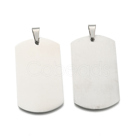 201 Stainless Steel Stamping Blank Tag Pendants STAS-O044-P122-1