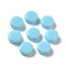 Opaque Acrylic Beads, Flat Round, Light Sky Blue, 10x5mm, Hole: 1.8mm, about 1500pcs/500g