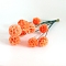 Artificial Flower, Dried Flower for Wedding Christmas Decoration, DIY Craft Home Decor, Dark Orange, 200~300mm, Flower: 25mm in diameter