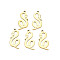 Ion Plating(IP) 201 Stainless Steel Pendants, Snake, Nickel Free, Real 18K Gold Plated, 29.5x13.5x1.5mm, Hole: 2mm