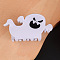 Halloween PVC Claw Hair Clips, Hair Accessories for Women & Girls, Ghost, 36x70x34mm