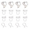 SUNNYCLUE 150Pcs 3 Style Plastic Clip-on Earring Findings, with 50Pcs Earring Hooks, with Horizontal Loops, Clear, 9~14x7~11mm, Hole: 0.6~1mm, 50Pcs/style