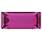 Preciosa&reg MAXIMA Crystal Fancy Stones, Czech Crystal, 435 26 212 Baguette, Dura Foiling, Fuchsia, 7x3mm