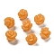 Synthetic Coral Carved Beads, Dyed, Flower, Orange, 8.5x8.5x8mm, Hole: 1.2mm