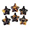 Epoxy Resin Pendants, Cadmium Free & Lead Free, Inner Flower, Star, 30.5x28x3.5mm, Hole: 1.8mm