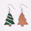 Printed Basswood Dangle Earring EJEW-JE03155-01-2