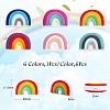 6Pcs 6 Colors Rainbow Silicone Beads JX322A-01-2