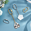 Unicraftale 4Pcs 2 Colors 304 Stainless Steel Screw Carabiner Lock Charms STAS-UN0053-34-2