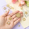 12Pcs 6 Styles Rack Plating Brass Pave Cubic Zirconia Pendants KK-CJ0002-05-4