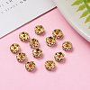Brass Rhinestone Spacer Beads RB-A014-L6mm-01G-6
