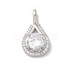 Micro Pave Clear Cubic Zirconia Pendants KK-S351-02P-01-1