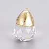 Faceted Glass Pendants GLAA-G071-01G-2