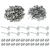 100Pcs 304 Stainless Steel Stud Earring Findings STAS-YW0001-43E-1