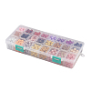 Spray Painted Crackle Glass Beads GLAA-JP0001-10-3