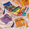 HOBBIESAY 16Pcs 8 Colors Chinese Brocade Tassel Zipper Jewelry Bag Gift Pouch ABAG-HY0001-02-6