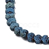 Electroplated Natural Lava Rock Beads Strands G-Q1009-G01-02B-3