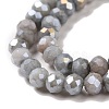 Faceted Electroplated Glass Beads Strands X-GLAA-C023-02-C11-5