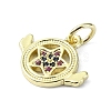 Brass Micro Pave Colorful Cubic Zirconia Pendants KK-H475-19G-07-2