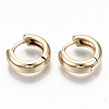 Brass Huggie Hoop Earrings KK-T062-46G-NF-3