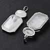 Natural Quartz Crystal Human Body Shaped Pendants G-P552-03P-09-2