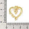 Heart Rack Plating Brass Micro Pave Clear Cubic Zirconia Pendants KK-K377-56G-3