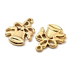 Ion Plating(IP) 304 Stainless Steel Charms STAS-Q248-06G-3