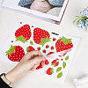 PVC Waterproof Strawberry Self Adhesive Stickers DIY-WH0502-31-3