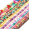 15 Strands 15 Styles Handmade Polymer Clay Beads Strands CLAY-SZ0001-47-1