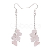 Natural Rose Quartz Chips Beaded Jewelry Set SJEW-JS01231-06-6