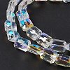 Transparent Electroplate Glass Beads Strands EGLA-E030-01L-4