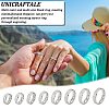 Unicraftale 16Pcs 8 Size 201 Stainless Steel Textured Plain Band Rings Set for Women RJEW-UN0002-77P-6