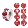 8 Patterns Round Dot Self Adhesive Paper Stickers Roll DIY-A042-01K-1