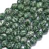 Natural Green Spot Jasper Beads Strands G-K389-D09-01-1